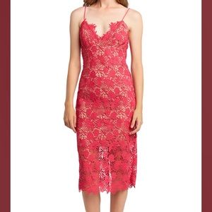 New w/ tags Bardot hot pink lace dress